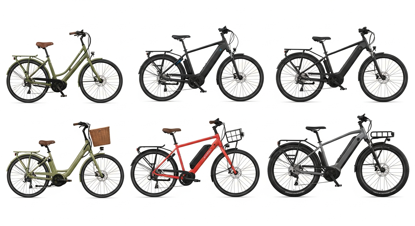 Comparatif tableau vélos électriques urbains avec critères équipements et prix